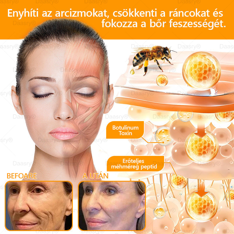 Világszerte legkelendőbb termékek-Daasry® Méhméreg Kezelő Krém, méhméreg peptidekkel, botulinum toxinnal, hialuronsavval és kollagénnel💧. Hatékonyan küzd a ráncok, finom vonalak, megereszkedés, terhességi csíkok és sötét foltok ellen !