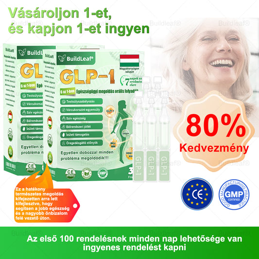 BuildLeaf® GLP-1 6 az 1-ben egészségügyi oldat szájon át szedhető folyadék ✅ Elhízás, szív- és érrendszeri egészség, cukorbetegség, alvási apnoe, bélrendszeri egészség, ízületi problémák és egyebek esetén